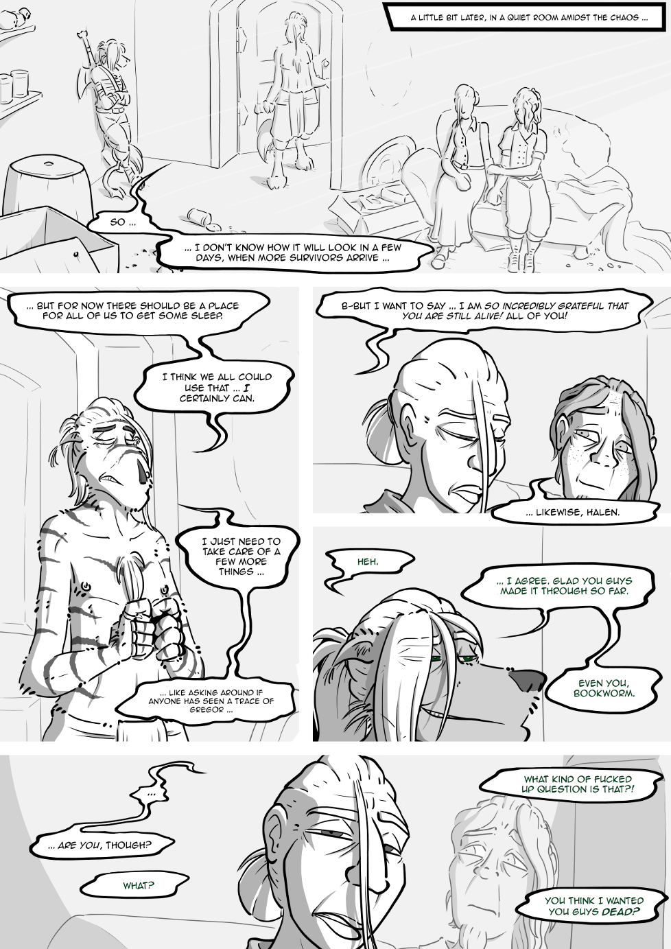 Everyone looks so tired ... the perfect moment for some sniping comments.